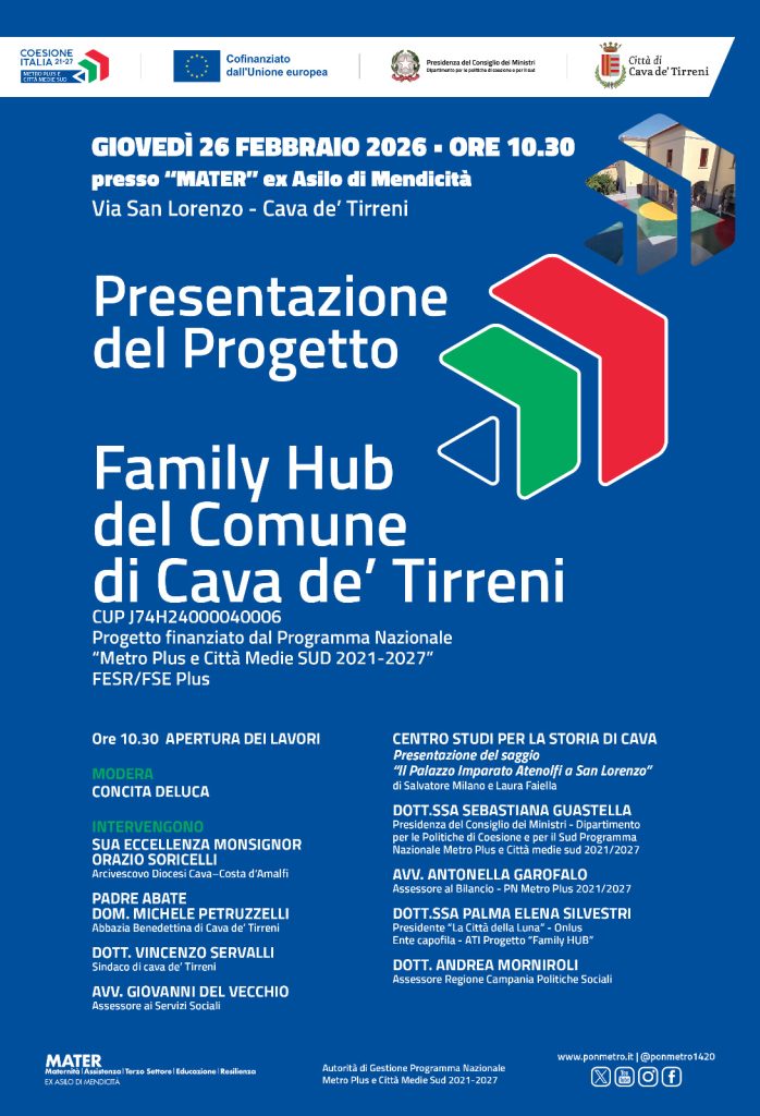 Cava de’ Tirreni, la presentazione del “Family HUB”